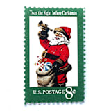 ""Santa Claus" Postage Stamps | Contemporary Christmas Series | Unused USPS Postage 8c | Pack of 20" - Postage Stamps in green by Heritage Post House