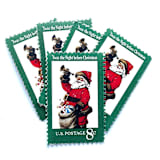 ""Santa Claus" Postage Stamps | Contemporary Christmas Series | Unused USPS Postage 8c | Pack of 20" - Postage Stamps in green by Heritage Post House