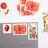 "29 Cent Lily Red Lily Postage Stamps // Set of 10 // UNUSED Vintage Stamps" - Postage Stamps in red by Flourish Fine Writing