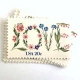 "Love Flowers Postage Stamps | Love Series | Floral LOVE Design | Botanical Wedding Stamps | Valentine | Vintage Unused USPS Postage 20c | Pack of 10" - Postage Stamps in white by Heritage Post House