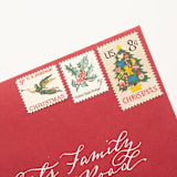 "5 Cent Christmas Angel Postage Stamps // Set of 10 // UNUSED" - Postage Stamps in green by Flourish Fine Writing