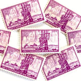 ""300th Anniversary of New York City" Postage Stamps | Unused USPS Postage 3c | Pack of 20" - Postage Stamps in red by Heritage Post House
