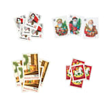 "Christmas Mail and Vintage Santa Postage Set // Set of 5 // UNUSED // Hobby Horse // Snow" - Postage Stamps in red by Flourish Fine Writing