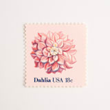 "18 Cent Pink Dahlia Postage Stamps // Set of 10 //  UNUSED Vintage Postage" - Postage Stamps in pink by Flourish Fine Writing