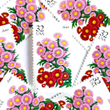 "Aster Postage Stamps | Fall Garden Flowers | Garden Flowers Series | Botanical | Wedding Stamps | Vintage Unused USPS Postage 32c | Pack of 10" - Postage Stamps in pink by Heritage Post House
