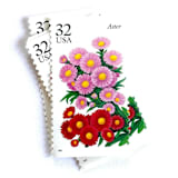 "Aster Postage Stamps | Fall Garden Flowers | Garden Flowers Series | Botanical | Wedding Stamps | Vintage Unused USPS Postage 32c | Pack of 10" - Postage Stamps in pink by Heritage Post House