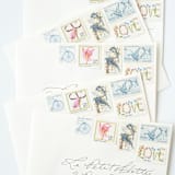 "20 Cent Spreading Pogonia Orchid Postage Stamps // Set of 10 // UNUSED Vintage postage stamps" - Postage Stamps in pink by Flourish Fine Writing