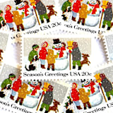 ""Building a Snowman" Postage Stamps | Contemporary Christmas Series | Unused USPS Postage 20c | Pack of 10" - Postage Stamps in multicolor by Heritage Post House
