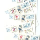 "5 Cent Audubon Blue Jay Postage Stamp  // Set of 10 // UNUSED" - Postage Stamps in blue by Flourish Fine Writing