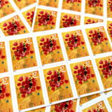 "Love Bouquet Postage Stamps | Love Series | Spring Flowers | Wedding Stamps | Valentine | Vintage Unused USPS Postage 37c | Pack of 10" - Postage Stamps in gold by Heritage Post House