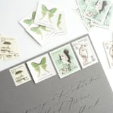 "29 Cent Black Necked Crane Postage Stamps // Set of 10 // UNUSED Vintage stamps" - Postage Stamps in green by Flourish Fine Writing