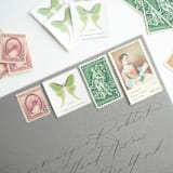 "Heirloom Garden Postage Set // Set of 5 // $1.47 in postage per set" - Postage Stamps in green by Flourish Fine Writing