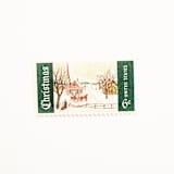 "6 Cent Winter Sunday in Norway, Maine Postage Stamps // Set of 10 // UNUSED" - Postage Stamps in green by Flourish Fine Writing
