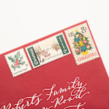 "6 Cent Winter Sunday in Norway, Maine Postage Stamps // Set of 10 // UNUSED" - Postage Stamps in green by Flourish Fine Writing