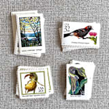 "Botanical Nature Vintage Postage, 10 Sets" - Postage Stamps in multicolor by Jennifer Kramer