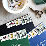 "Botanical Nature Vintage Postage, 10 Sets" - Postage Stamps in multicolor by Jennifer Kramer
