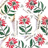 "Poinsettia Postage Stamps | Christmas Issue | Christmas Stamps | Vintage Unused USPS Postage 5c | Pack of 20" - Postage Stamps in red by Heritage Post House