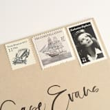 "Timeless and Elegant Black and White Postage Set // Set of 5 // $.92 in postage per set" - Postage Stamps in black by Flourish Fine Writing