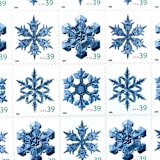 "Set of 4 “Holiday Snowflakes” Stamps | Contemporary Christmas Series | Vintage Unused USPS Postage 39c | Pack of 5 Sets | 20 Individual Stamps" - Postage Stamps in blue by Jennifer Kramer