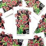 "Standing Cypress Postage Stamps | American Wildflower Series | Red Flower | Botanical | Vintage Unused USPS Postage 29c | Pack of 10" - Postage Stamps in red by Heritage Post House