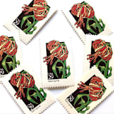 "Turk's Cap Lily Postage Stamps | American Wildflower Series | Red Flower | Botanical | Vintage Unused USPS Postage 29c | Pack of 10" - Postage Stamps in red by Heritage Post House