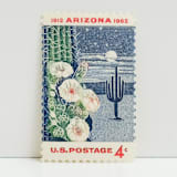 "Vintage Unused Stamps - Arizona, 4 cent - Set of 5" - Postage Stamps in multicolor by Tablo Post