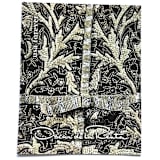 "Oscar de la Renta Black and Metallic Fabric Postage Stamps | ODLR | Fashion Designer | Wedding Stamps | Unused USPS Forever Stamp | Pack of 5" - Postage Stamps in silver by Heritage Post House
