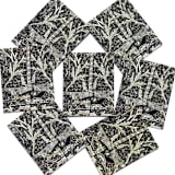 "Oscar de la Renta Black and Metallic Fabric Postage Stamps | ODLR | Fashion Designer | Wedding Stamps | Unused USPS Forever Stamp | Pack of 5" - Postage Stamps in silver by Heritage Post House