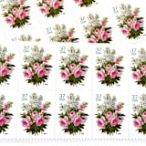 "Garden Bouquet Postage Stamps | Wedding Series | Vintage Unused USPS Postage 37c | Pack of 10" - Postage Stamps in pink by Heritage Post House