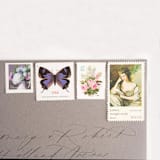 "Butterfly Garden Postage Set // Set of 5 // $2.52 in postage" - Postage Stamps in green by Flourish Fine Writing