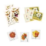 "Orange and Yellow Botanical Postage Set // Set of 5 // $.84 in postage" - Postage Stamps in orange by Flourish Fine Writing