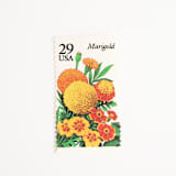 "29 Cent Yellow Marigold Postage Stamps // Set of 10 // UNUSED Vintage Stamps" - Postage Stamps in yellow by Flourish Fine Writing