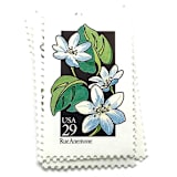 "Rue Anemone Postage Stamps | American Wildflower Series | White Flower | Botanical | Vintage Unused USPS Postage 29c | Pack of 10" - Postage Stamps in white by Heritage Post House
