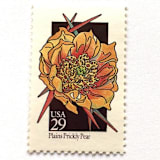 "Plains Prickly Pear Postage Stamps | American Wildflower Series | Yellow Flower | Botanical | Vintage Unused USPS Postage 29c | Pack of 10" - Postage Stamps in yellow by Heritage Post House