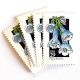 "Virginia Bluebells Postage Stamps | American Wildflower Series | Blue Flower | Botanical | Vintage Unused USPS Postage 29c | Pack of 10" - Postage Stamps in blue by Heritage Post House