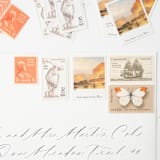 "Old World Verona Sunset Postage Set // Set of 5 // $1.03 in postage per set" - Postage Stamps in orange by Flourish Fine Writing