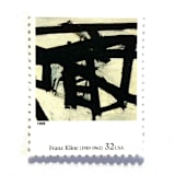 "Franz Kline's "Mahoning" Postage Stamps | Four Centuries of American Art Series | Vintage Unused USPS Postage 32c | Pack of 10" - Postage Stamps in black by Jennifer Kramer