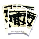 "Franz Kline's "Mahoning" Postage Stamps | Four Centuries of American Art Series | Vintage Unused USPS Postage 32c | Pack of 10" - Postage Stamps in black by Jennifer Kramer