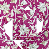 "Oscar de la Renta Pink Floral Fabric Postage Stamps | Gray Pattern | ODLR | Fashion Designer | Wedding Stamps | Unused USPS Forever Stamp | Pack of 5" - Postage Stamps in pink by Heritage Post House