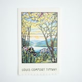 "41 Cent Louis Comfort Tiffany Postage Stamps // Set of 10 // UNUSED Vintage Stamps" - Postage Stamps in green by Flourish Fine Writing