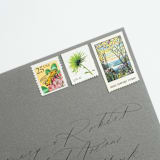 "41 Cent Louis Comfort Tiffany Postage Stamps // Set of 10 // UNUSED Vintage Stamps" - Postage Stamps in green by Flourish Fine Writing