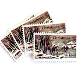 ""Currier's Winter Pastime" Postage Stamps | Contemporary Christmas Series | Unused USPS Postage 13c | Pack of 20" - Postage Stamps in multicolor by Heritage Post House