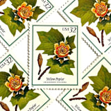 "Yellow Poplar Postage Stamps | Flowering Trees | Indiana and Tennessee State Tree | Wedding Stamp | Vintage Unused USPS Postage 32c | Pack of 10" - Postage Stamps in green by Heritage Post House
