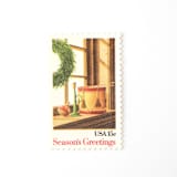 "15 Cent Christmas Wreath & Toys Postage Stamps // Set of 10 // UNUSED Vintage Stamps" - Postage Stamps in green by Flourish Fine Writing