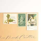 "10 Cent Letters Mingle Souls- Gainsborough // Set of 10 // UNUSED Vintage Postage" - Postage Stamps in green by Flourish Fine Writing