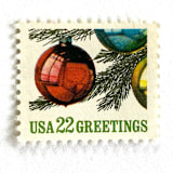 ""Ornaments on Tree" Postage Stamps | Contemporary Christmas Series | Unused USPS Postage 22c | Pack of 20" - Postage Stamps in multicolor by Heritage Post House