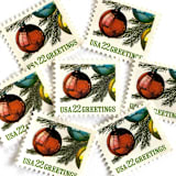 ""Ornaments on Tree" Postage Stamps | Contemporary Christmas Series | Unused USPS Postage 22c | Pack of 20" - Postage Stamps in multicolor by Heritage Post House