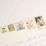 "Green and Neutral Art and Gardens Postage Set // Set of 5 // $.965 in postage" - Postage Stamps in green by Flourish Fine Writing