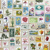 "$1.07 . FLORAL vintage postage stamp variety pack . Set of 5" - Postage Stamps in multicolorassorted-colors by Kristen Melchor