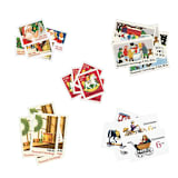 "Christmas Morning Vintage Postage Set // Set of 5 // UNUSED // Santa & Toys" - Postage Stamps in green by Flourish Fine Writing